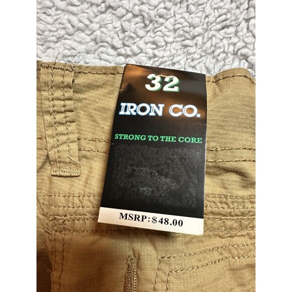 Iron Co Men's Multi Pocket Cargo Shorts Size 32 Beige - Picture 10 of 14